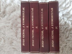 Victor Hugo: A nyomorultak I-IV. – Teljes sorozat, egyedi kötésben