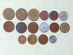 Afrika 16 db Különböző Érme Szomália Algéria Tunézia Dél-Afrika Marokkó