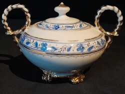 Cseh porcelán cukortartó régi