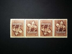 Magyarország 1956 Hunyadi J. fordított pár párban ** enyhe törés L