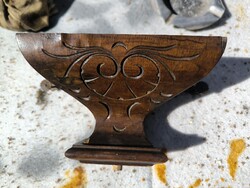 Antik minta óra rugós óra alsó töke faragott furnérozott ,ponc konzol célra 1890 körüli
