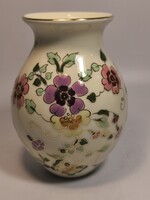 Zsolnay pillangó mintás váza 13cm Hibátlan! (2.)