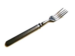 Writing antique pewter fork, a rare piece suitable for a museum