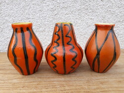 Retro Tófej kerámia vázák különböző mintával