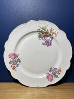 Zsolnay dúsvirágos, gyöngyös süteményes kínáló.