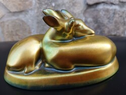 Labrador eozin mázas Zsolnay őzikék