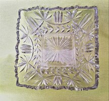 Kristály mintás üveg tál