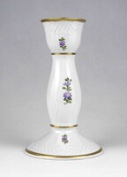 1Y672 Virágmintás Hollóházi porcelán gyertyatartó 14 cm