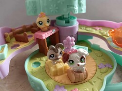 Littlest Pet Shop LPS Teeniest legapróbb készlet / nyuszi, kutyus és a kis madár a játszótéren.