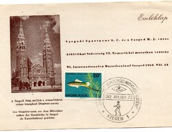 Emléklap: Szegedi Spartacus S.C., Szeged 1962.