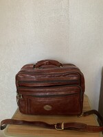 SSÜPER márkájú unisex LUXUS táska, valódi bőr üzleti, utazó, munka táska 35x24x17cm ÚJ!