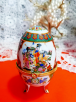 Gésa mintás, porcelán tojás ékszertartó