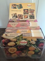 Recept kártya gyűjtemény sajt dobozában