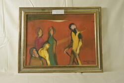 Kovács Tamás Vilmos - Vándor (Tékozló fiú) 30X40 cm olaj, vászon 1995