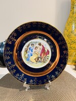 Cseh Moritz Zdekauer MZ poercelántányér 24k arany dekorral