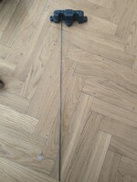 Antik 1,2,3 súlyos falióra alkatrész hangrúd. Tartó konzol.