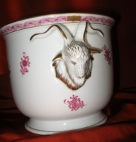 NAGYMÉRETŰ CSODÁS JUBILEUMI APPONYI MINTÁS KOSFEJES HERENDI KASPÓ