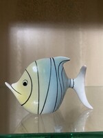 Hollóházi art deco hal! Hibátlan!