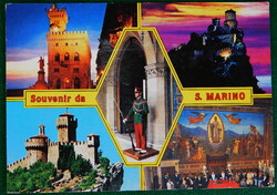 Képeslap - San Marino - repülős bélyegekkel