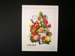 Magyarország 1990 Földrészek virágai Afrika blokk ** E2