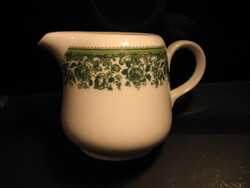 Retro Bareuther Waldsassen Bavaria zöld virágos , rózsás tejes, tejszínes kancsó