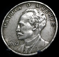 Kuba 20 centavo, 1962 José Martí A05E5