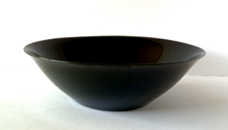 NAGY FRANCIA FEKETE ÜVEG KÍNÁLÓ TÁL,SALÁTÁS TÁL