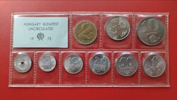 1973 évi Bliszteres forgalmi sor, eredeti bontatlan fóliában Ritka 2,5,10 Forintossal!