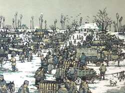 (K) Török Endre (1926-1980) : Vásár a télben