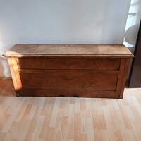 Zongorából készített antik fa tároló láda (143,5x61,5x36,5 cm)
