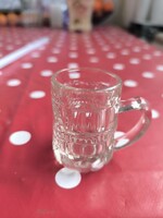 Retro kis üveg pohár, korsó, italos pohár eladó!