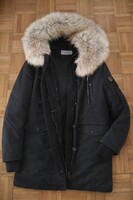 Calvin Klein Jeans férfi télikabát – L méret – prémes kapucnival