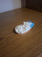 Porcelán alvó kutya kölyök. 12,5 cm. Hibátlan