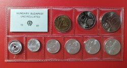 1981 évi bliszteres forgalmi sor, eredeti bontatlan fóliában! Ritka FAO 10 Forintossal!