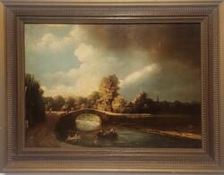 J.Bronkhorst olaj, vászon Rembrandt nagyméretű másolata 45x60cm