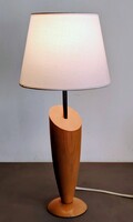 Dán vintage fa asztali lámpa Krómmal 1970 ALKUDHATÓ