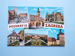 Képeslap (5) - Jugoszlávia (Horvátország) - Zágráb mozaik 1960-as évek