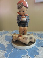 Hummel- GOEBEL  figura Farm Boy, malacokkal
