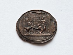 Kora újkori, vert bronz zseton, token 17. század, 27 mm.