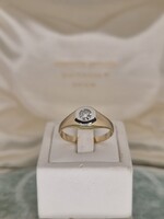 Férfi arany gyűrű cca 0.25 ct briliánssal