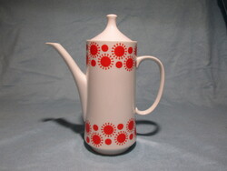 Retro Alföldi piros pöttyös, napocskás kávés kiöntő