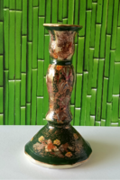 GYÖNYÖRŰ RÉGI KELETI PORCELÁN GYERTYATARTÓ