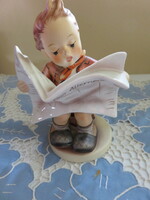 Hummel Goebel figura " LATEST NEWS" NAGYON RITKA! újságolvasó férjeknek!