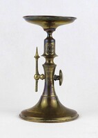 1Y706 Retro iparművészeti lovag alakos réz gyertyatartó 13 cm