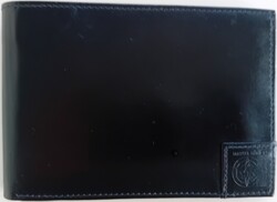 Fekete bőr pénztárca, irattárca  MR Rt logóval