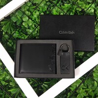 Calvin Klein férfi bőr pénztárca + kulcstartó