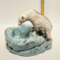 Ditmar Urbach jegesmedve, porcelán névjegykártya- vagy ékszertartó