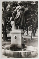 Képeslap, Hódmezővásárhely, " Vízhordó lány" szobra 1968