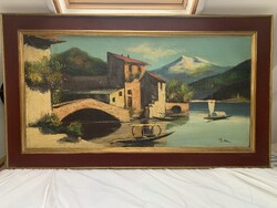 Mollini: Cím ismeretlen (Olasz tópart tájkép)