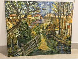 Boldizsár István (1897-1984): Veszprém 1949 – olajfestmény, vászon